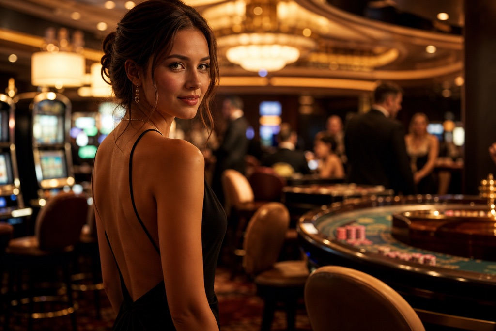 Voucher prepago dorado sobre mesa de casino
